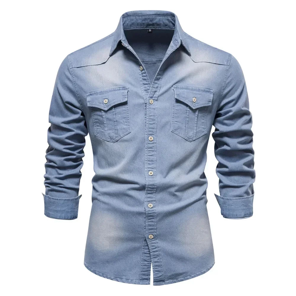 Men’s Denim Button Down Shirt