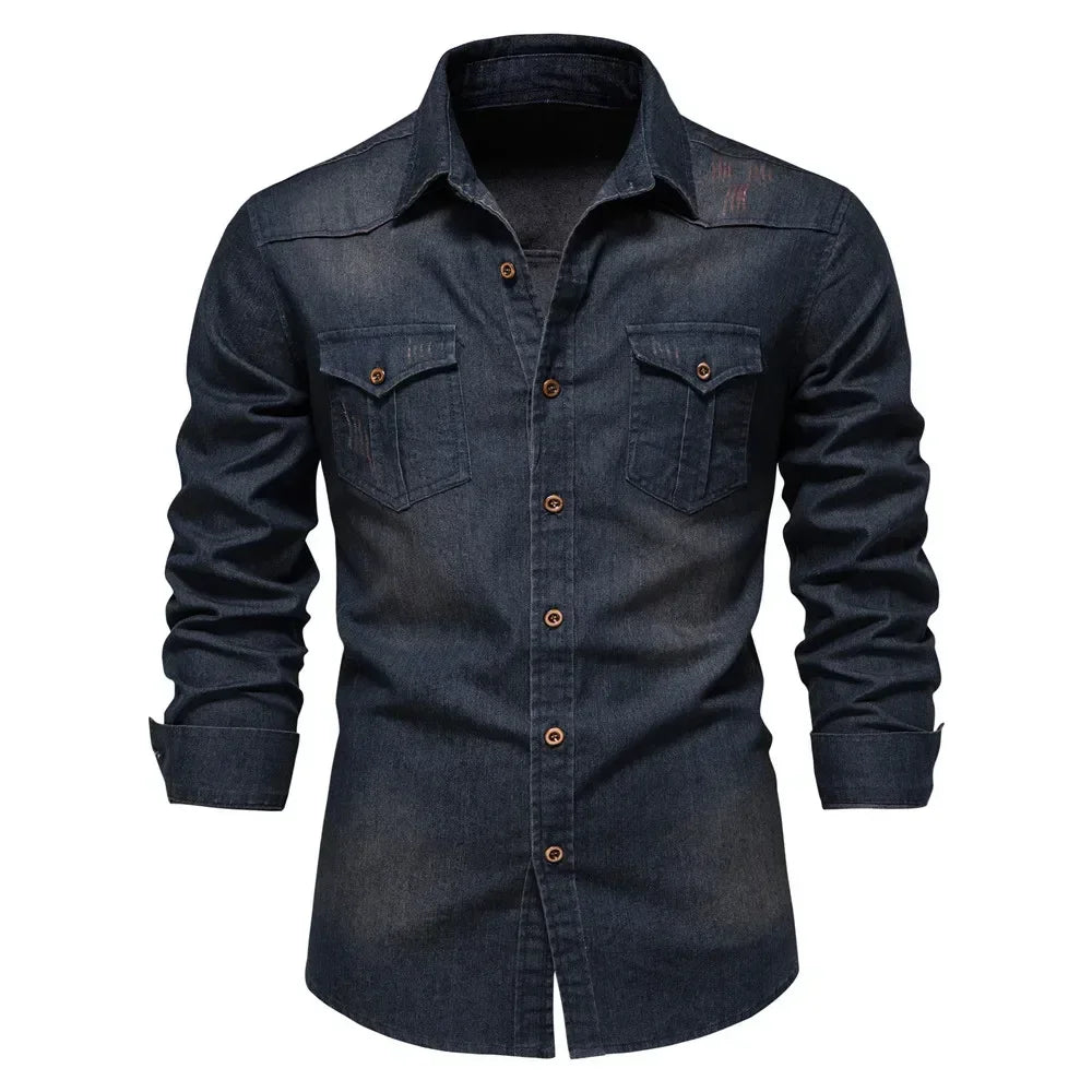 Men’s Denim Button Down Shirt