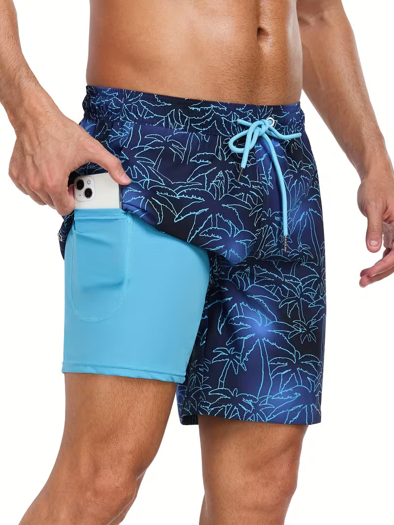 Men’s Drawstring Swimming Trunks