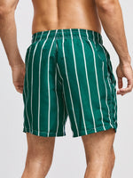 Men’s Elastic Waist Drawstring Swimming Trunks