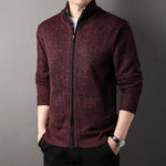 Men’s Full Zip Stand Collar Cardigan