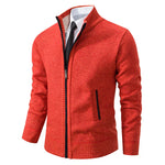 Men’s Full Zip Stand Collar Cardigan