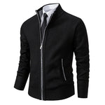 Men’s Full Zip Stand Collar Cardigan