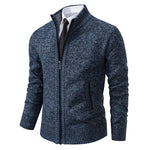 Men’s Full Zip Stand Collar Cardigan