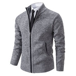 Men’s Full Zip Stand Collar Cardigan