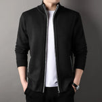 Men’s Full Zip Stand Collar Knit Cardigan