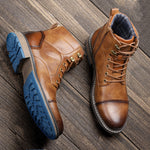 Men’s Lace-Up Cap Toe Ankle Boots