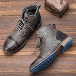 Men’s Lace-Up Cap Toe Ankle Boots