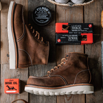 Men’s Lace-Up Moc Toe Rugged Work Boots