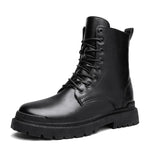 Men’s Lace-Up and Side Zip Combat Style Ankle Boots