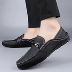 Men’s Leather Look Horsebit Loafers