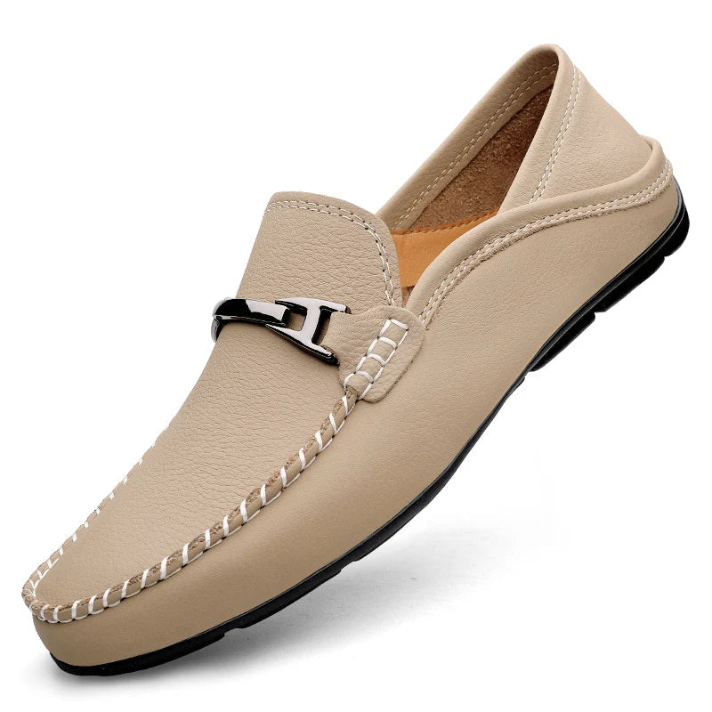 Men’s Leather Look Horsebit Loafers