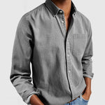 Men’s Long Sleeve Button Down Chest Pocket Shirt