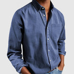 Men’s Long Sleeve Button Down Chest Pocket Shirt