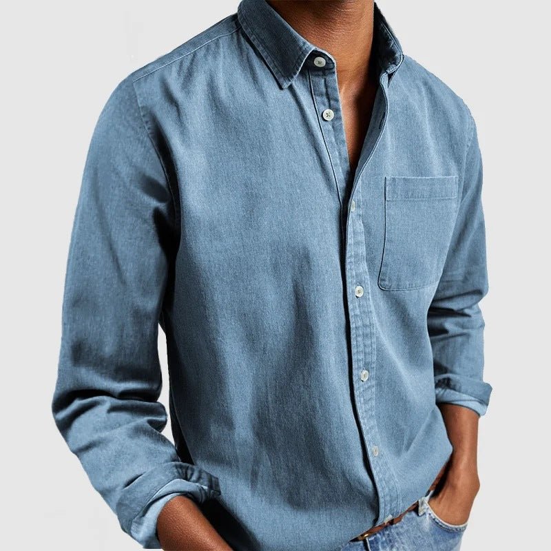 Men’s Long Sleeve Button Down Chest Pocket Shirt