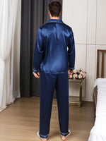 Men’s Long Sleeve Button Front 2 Piece Pajama Set