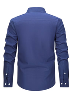 Men's Long Sleeve Chest Pocket Button Down Shirt
