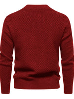 Men's Long Sleeve Crew Neck Cable Knitted Sweater