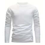 Men’s Long Sleeve Crew Neck Round Collar T-Shirt