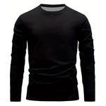 Men’s Long Sleeve Crew Neck Round Collar T-Shirt