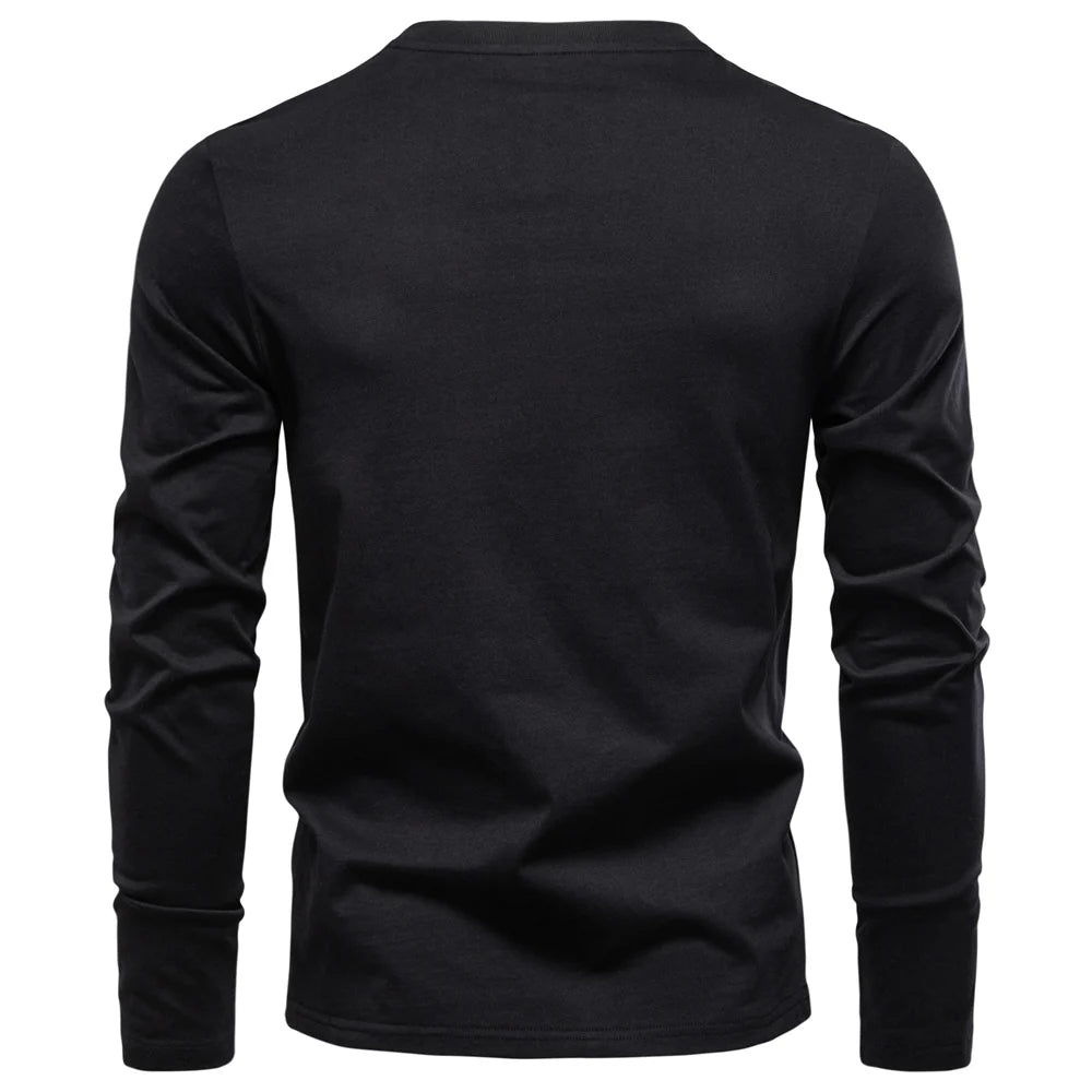 Men’s Long Sleeve Henley T-Shirt