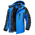 Men's Long Sleeve Hooded Zip Front Waterproof Windbreaker Jacket