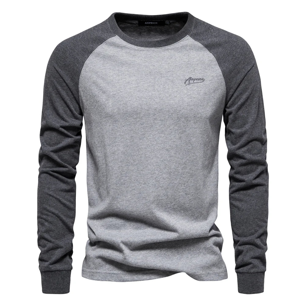 Men’s Long Sleeve O-neck Collar T-Shirt