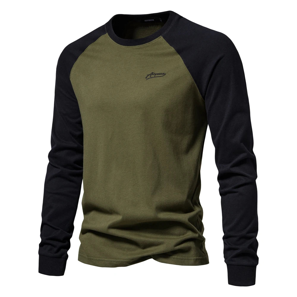 Men’s Long Sleeve O-neck Collar T-Shirt