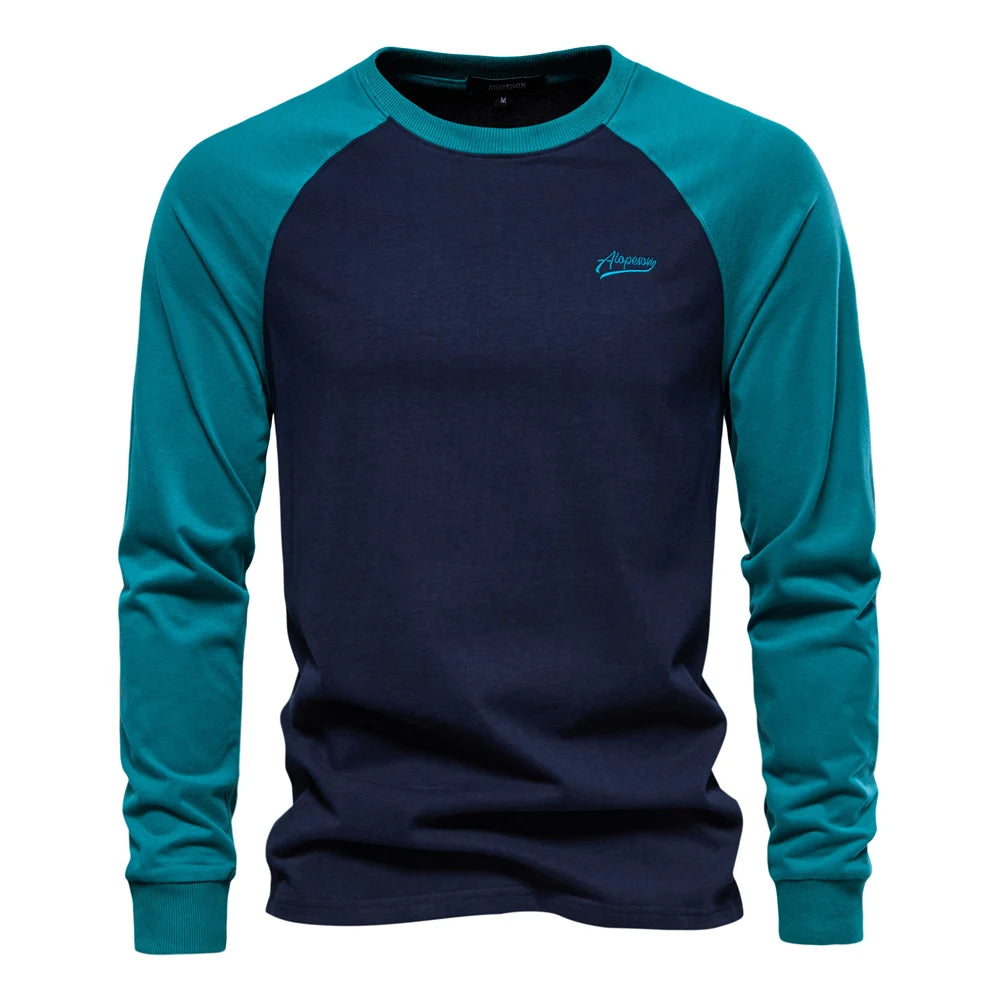 Men’s Long Sleeve O-neck Collar T-Shirt
