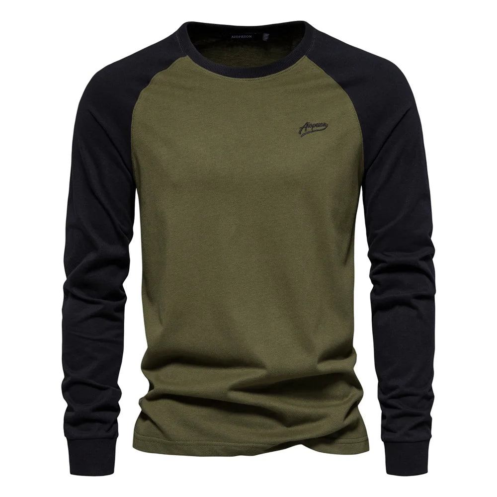Men’s Long Sleeve O-neck Collar T-Shirt