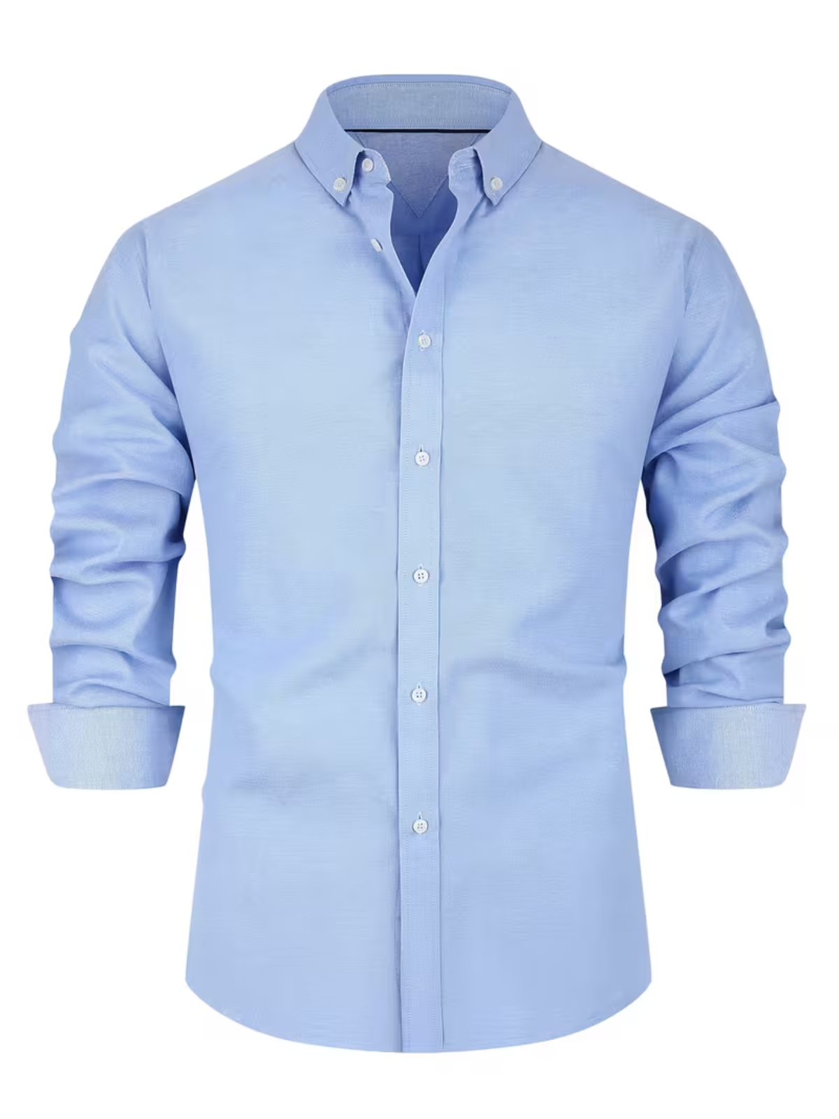 Men’s Long Sleeve Pointed Collar Button Down Shirt