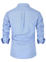 Men’s Long Sleeve Pointed Collar Button Down Shirt