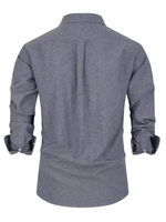 Men’s Long Sleeve Pointed Collar Button Down Shirt