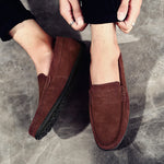 Men's Low Top Moc Toe Slip On Stitched Trim Penny Loafers