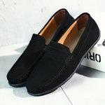 Men's Low Top Moc Toe Slip On Stitched Trim Penny Loafers