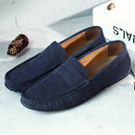 Men's Low Top Moc Toe Slip On Stitched Trim Penny Loafers