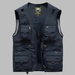 Men's Multi-Pocket Front Zip Utility Vest