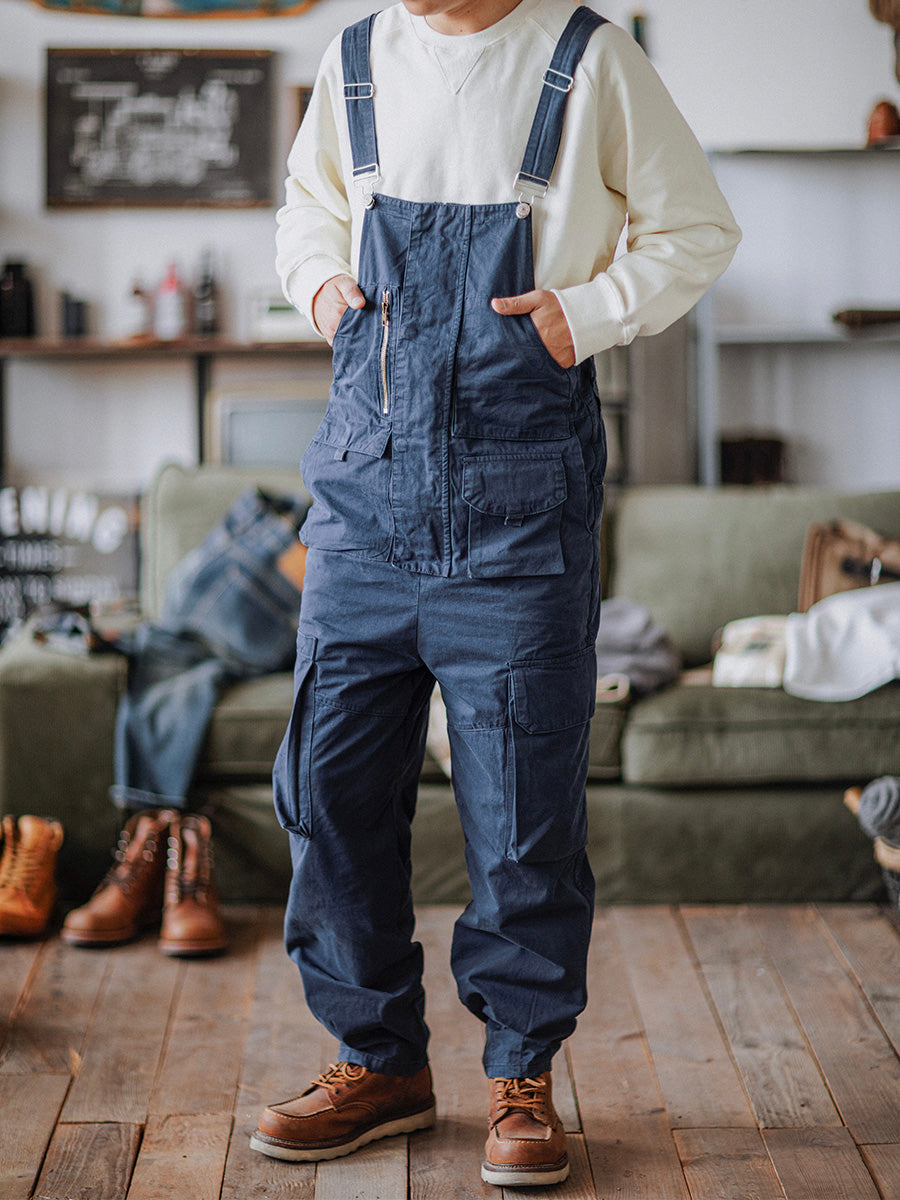 Men's Multi-Pocket Utility Cargo Overall