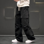 Men’s Multiple Side Pockets Straight Leg Cargo Pants