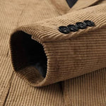 Men’s Notch Lapel Button Front Corduroy Blazer Jacket