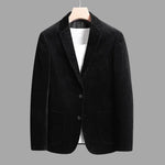 Men’s Notch Lapel Button Front Corduroy Blazer Jacket