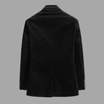 Men’s Notch Lapel Button Front Corduroy Blazer Jacket
