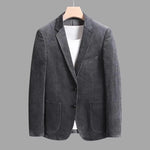 Men’s Notch Lapel Button Front Corduroy Blazer Jacket
