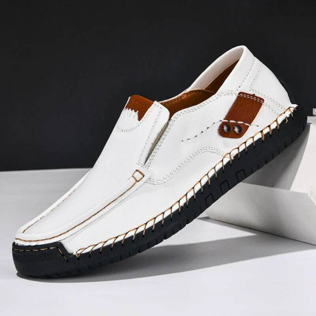 Men's Patch Accents Slip-On Loafers