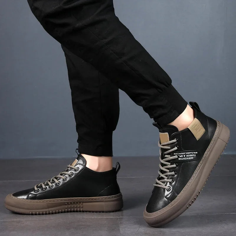 Men’s Platform Sole Lace-Up Sneakers