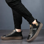 Men’s Platform Sole Lace-Up Sneakers