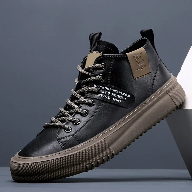 Men’s Platform Sole Lace-Up Sneakers
