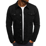 Men's Pointed-Collar Button-Front Flap-Pocket Denim Jacket