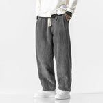 Men’s Ribbed Elastic Waist Loose Fit Lounge Pants