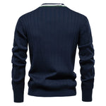Men’s Ribbed V-Neck Button Front Knit Cardigan